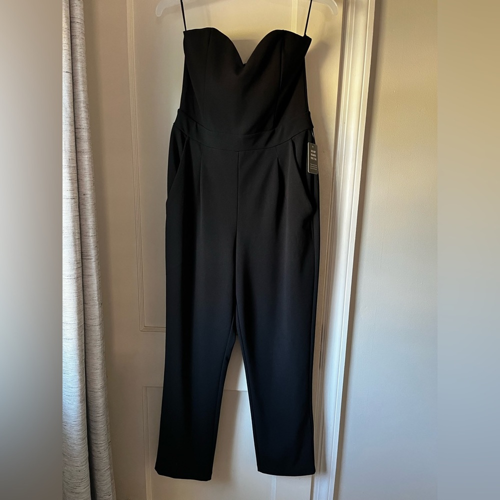 Black Strapless Jumpsuit. BRAND NEW WITH TAGS